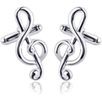daliuing Gemelos para hombre- diseño de símbolo de música- gemelos de moda para camisa- traje- gemelos- gemelos para…
